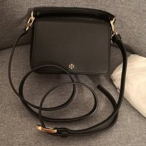 Tory Burch Leather Micro Satchel Bag Black